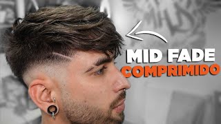 Tutorial barbería  MID FADE COMPRIMIDO con diseño y textura [upl. by Rozelle221]