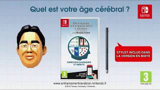 Programme entrainement cérébrale Dr Kawashima Nintendo Switch quotQuel âge a votre cerveauquot Pub 20s [upl. by Wurster535]