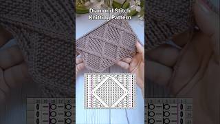 Diamond Stitch Knitting Pattern knittingdesign knittingstitchpatterns knitstitch [upl. by Nylinej]