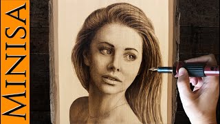 How to Wood Burn a Portrait  Pyrography Tips [upl. by Alauqahs1]