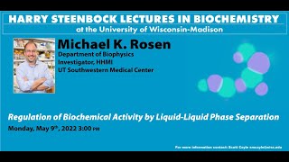 Steenbock Lecture1 Michael Rosen [upl. by Bearnard]