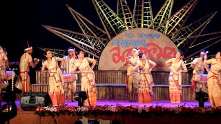 BIHU DANCE PERFORMANCE BYSANSKRITIC MANCHAASSAM  DIRECTION  DIP JYOTI HAZARIKA  Bihu 2021 [upl. by Norrabal]