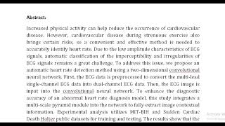 Multi Scale and Multi Channel Information Fusion for Exercise Electrocardiogram Feature Extraction a [upl. by Anayaran]