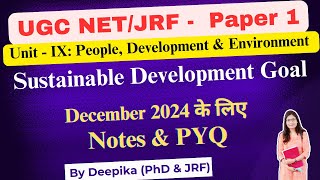 UGC Net paper 1  Sustainable Development Goals [upl. by Etnauj]