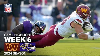 Washington Commanders vs Baltimore Ravens Game Highlights  NFL 2024 Season Week 6 [upl. by Aldas]