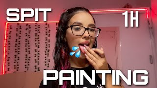 ASMR  INTENSE SPIT PAINTING YOUR FACE  1H wet mouth sounds 💦 [upl. by Ardnait]