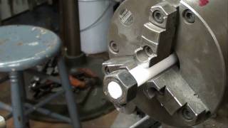 MACHINE SHOP TIPS 17 Threading to Shoulder tubalcain [upl. by Padriac135]