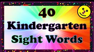 40 Most Important KINDERGARTEN Sight Words FLASHCARDS  Part 2 LEARN TO READ with this FUN video [upl. by Halli]