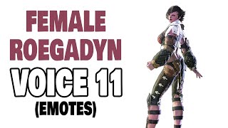 FFXIV Female Roegadyn Voice 11 Emotes [upl. by Carmena776]