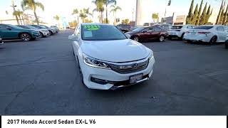 2017 Honda Accord Sedan Pasadena Los Angeles Glendale Alhambra Cerritos Orange County 2500511A [upl. by Baird680]