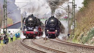 Steam Train Race up the Tharandt Incline  8K HDR [upl. by Ballman]