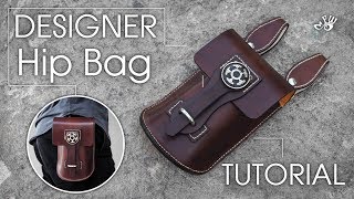 Designer Leather Hip Bag Tutorial by Fischer Workshops Full HD [upl. by Nodyarg418]