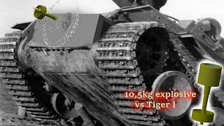 Churchill AVRE Petard vs Tiger lower hull front armor  Explosion Simulation 808  Pentolite [upl. by Laenahtan]