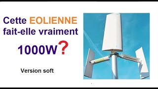 Une éolienne verticale de 1000W Test mesures [upl. by Wrdna]