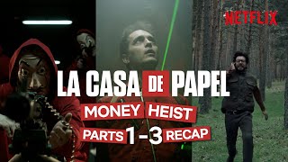 Money HeistLa Casa de Papel Parts 13  Official Recap [upl. by Aleak]