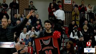 Chet Holmgrens Thunder Teammates Show Up For His High School Jersey Retirement [upl. by Drofdarb]