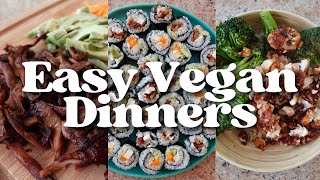 Week of Vegan Dinner Recipes 🌱 15 minutes or less [upl. by Junia51]