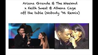 Ariana Grande amp The Weeknd x Keith Sweat amp Athena Cage  off the table Nobody 96 RemixMashup [upl. by Shalne]