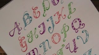 how to write in fancy letters with pattern  for beginners [upl. by Adnuhsor]