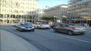 Mercedes Sl 500 acceleration LOUD in Hamburg [upl. by Anivlis]