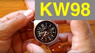 Kingwear KW98 Android 51 Production Version Smartwatch Unboxing and Review [upl. by Tasiana685]