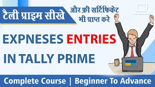 how to pass expenses entries in tally prime  payment entries in tally prime [upl. by Ytsirk]