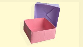 Origami Schachtel falten aus Papier  Bastel Tutorial Box [upl. by Fridell]