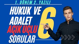 6 Sınıf Hukuk ve Adalet Dersi 1 Dönem 2 Yazılı Sınavı Açık Uçlu Soruları ve Cevapları 2024 GÜNCEL [upl. by Alak]