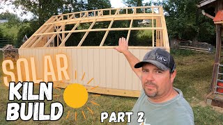 Firewood Solar Kiln Build Part 2 firewood [upl. by Ahsal]