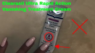 ✅ How To Use Clearasil Ultra Rapid Action Vanishing Treatment Cream Review [upl. by Eigla]