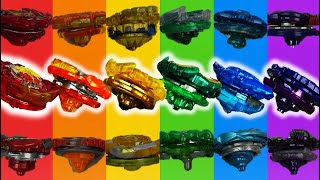 I created a RANDOM RAINBOW beyblade team [upl. by Odnumyar]