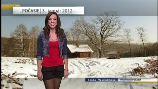 Lenka Vavrinčíková Slovakia Weather Presenter 2012 [upl. by Dlopoel]