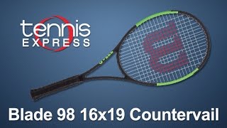 Wilson Blade 98 16x19 Countervail Tennis Racquet Review  Tennis Express [upl. by Aeriel950]