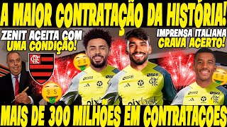 SOLTA BATERIA NAÇÃO FLAMENGO SE ACERTA COM CLAUDINHO E ZENIT ACEITA INVESTIMENTO ALTO NA JANELA [upl. by Icrad]