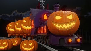 Halloween Train  Happy Halloween Cartoon Train for kids  Choo choo train kids videos [upl. by Natasha]