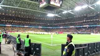 SverigePortugal  Zlatan Mål  Tommy Körberg Nationalsången på Friends Arena 20131119 [upl. by Firahs]