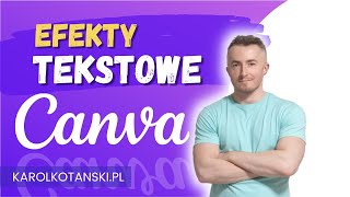 Ciekawy efekt tekstowy  CANVA [upl. by Analeh]