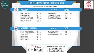 Victorian SubDistrict CA  North West 1st XI  Rd12  Preston v Hoppers Crossing  Day 1 [upl. by Louth]