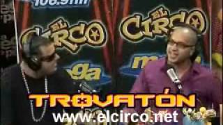 Tiraera en el Trovaton Nicky Jam vs Ricky Villanueva en El Circo de La Mega [upl. by Elletsirk]