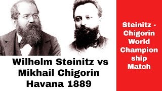 Wilhelm Steinitz vs Mikhail Chigorin  Steinitz  Chigorin World Championship Match 1889 round 4 [upl. by Nanette]