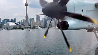 Air Canada Express Bombardier Q400 Skyline Landing at Toronto Billy Bishop  YULYTZ [upl. by Anassor]