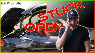 BMW e89 z4 Roof Stuck Close or Open Repair Troubleshooting DIY Repair Guide [upl. by Martin526]