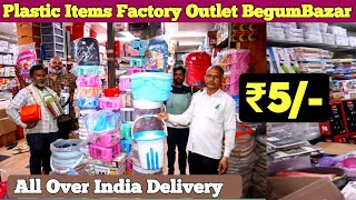 Wholesale Plastic Items With Prices In Begum Bazar Market  Business Idea  1000 Variety Items [upl. by Marabelle]