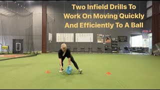 Two Infield Drills To Work On Moving Quickly And Efficiently To A Ball [upl. by Scrivings]