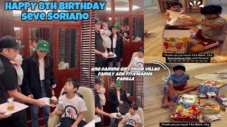 HAPPY 8th BIRTHDAY SEVE SORIANO VILLAR FAMILY AT TITA MARIEL PADILLA ANG BONGGA AT ANG DAMI NG GIFT [upl. by Eelrahc446]