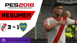 River 3  1 Boca  PES 2018  Partido completo [upl. by Achilles]