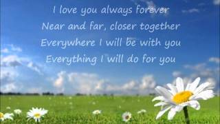 Donna Lewis  I Love You Always Forever Lyrics [upl. by Lamdin1]