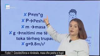 Fizikë 7  Graviteti forca e rëndesës masa dhe pesha e trupit [upl. by Nolek]