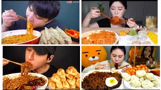 ASMR SPICY NOODLES amp DUMPLINGS MUKBANG  EATING SOUND No talking  NOODLES amp DUMPLINGS EATING [upl. by Moneta43]