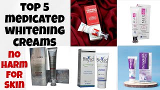 top 5 medicated whitening creamsskin lightning creamhow to fair skinbest night creamsnightcream [upl. by Ahsirkal]